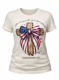 Freedom in Christ Patriotic Cross Tee