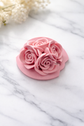 Pink Rose Cup Topper for 20 oz Tumbler | 3D Printed Stanley Cup Accessory | Floral Straw Lid Cover