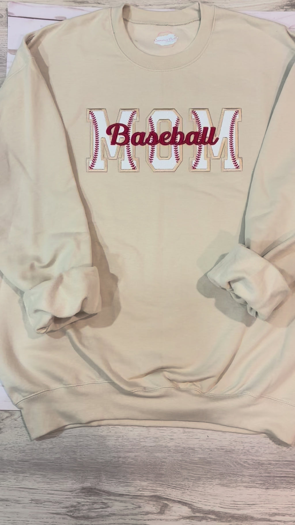 Baseball Mom Embroidered Sweatshirt